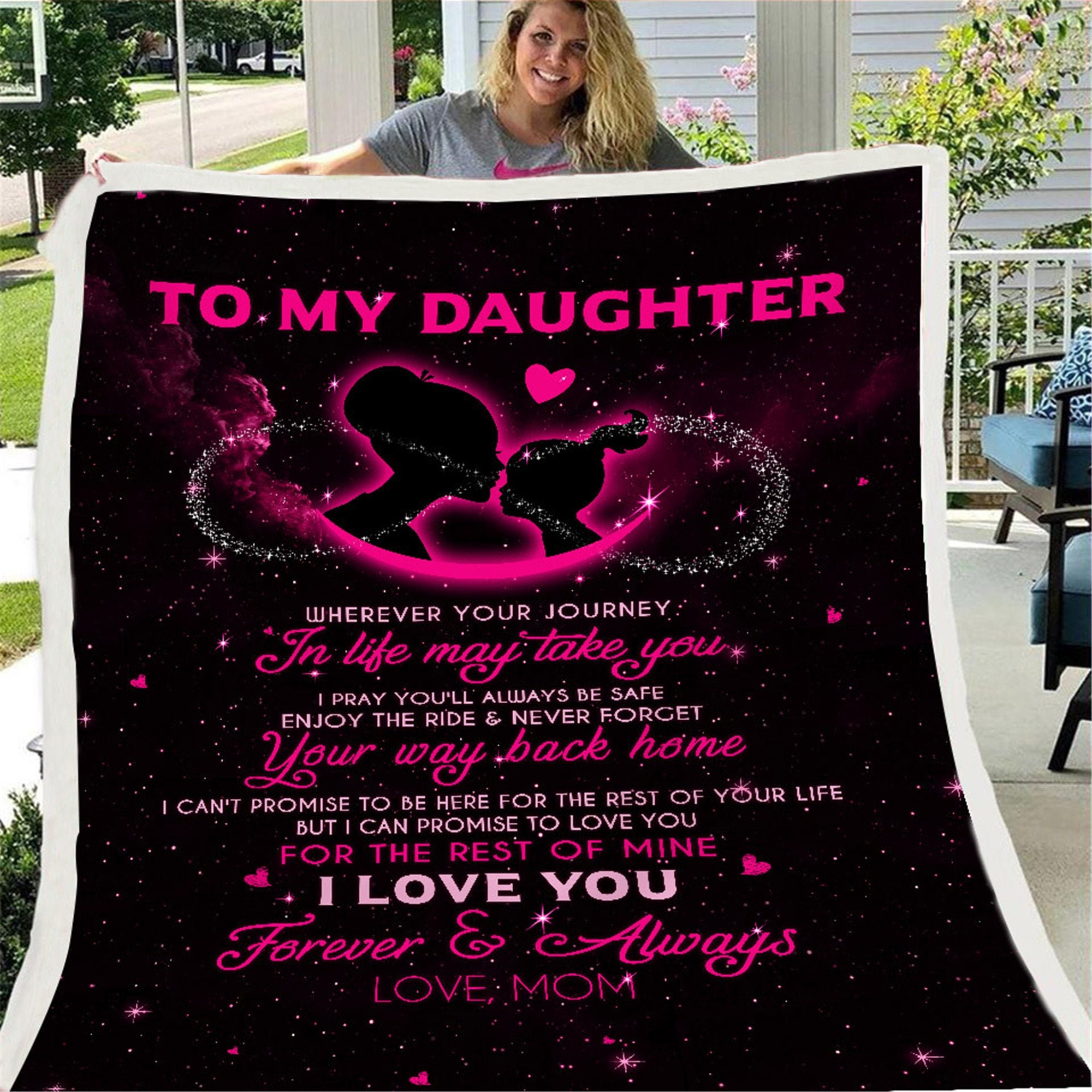 To My Daughter Blanket Personalized Blanket Letter Blanket Etsy