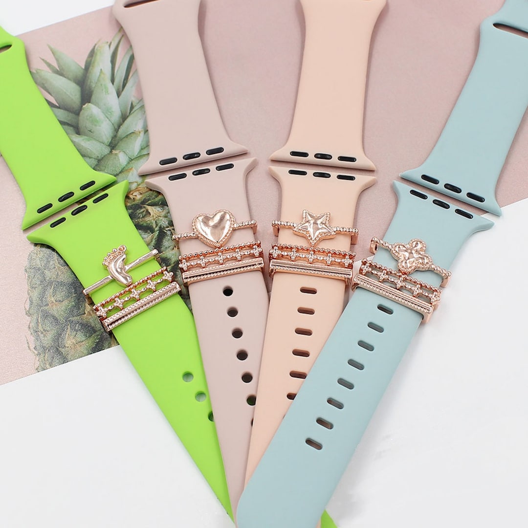 Rose Gold Apple Watch Charms Shiny Watch Ornaments Watch Etsy