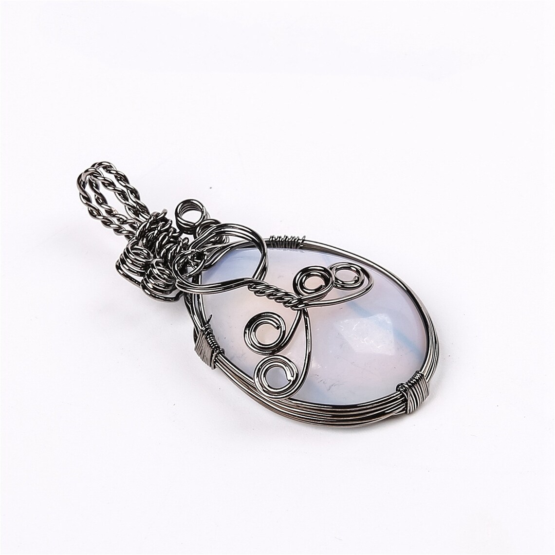 White Crystal Necklace Crystal Necklace Pendant Necklace Etsy