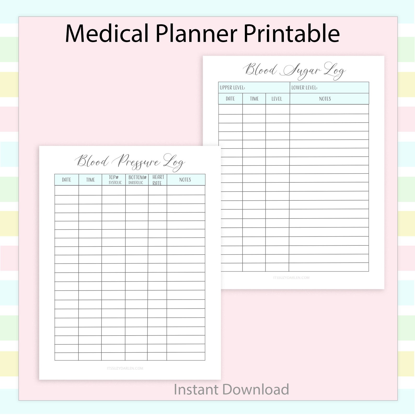 Medical Planner Printable Health Care Planner Medical Etsy UK