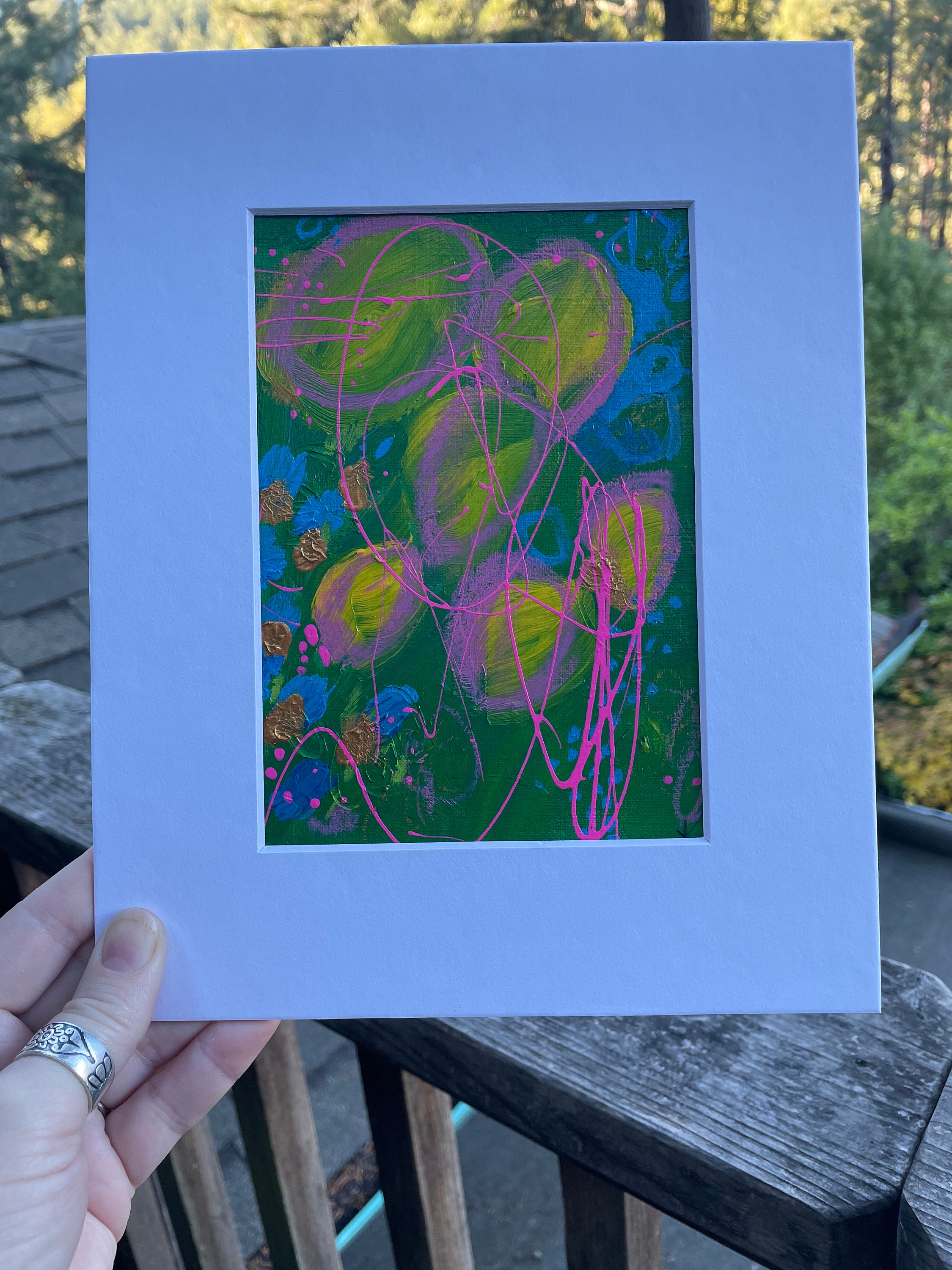 Original Acrylic Painting on Bristol Paper, Christmas Gift, Birthday