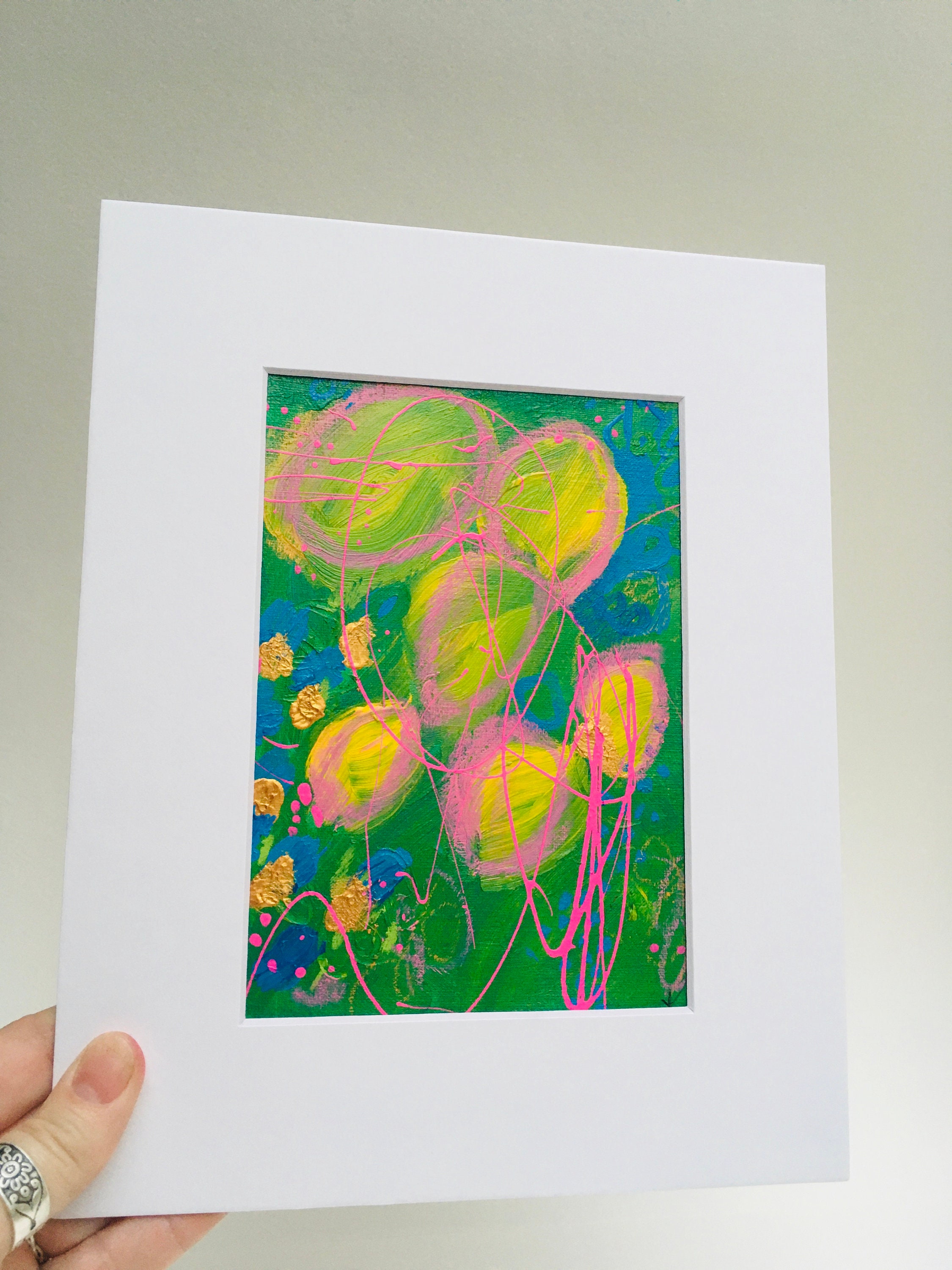 Original Acrylic Painting on Bristol Paper, Christmas Gift, Birthday