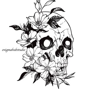 Skull Tattoo Design - Etsy