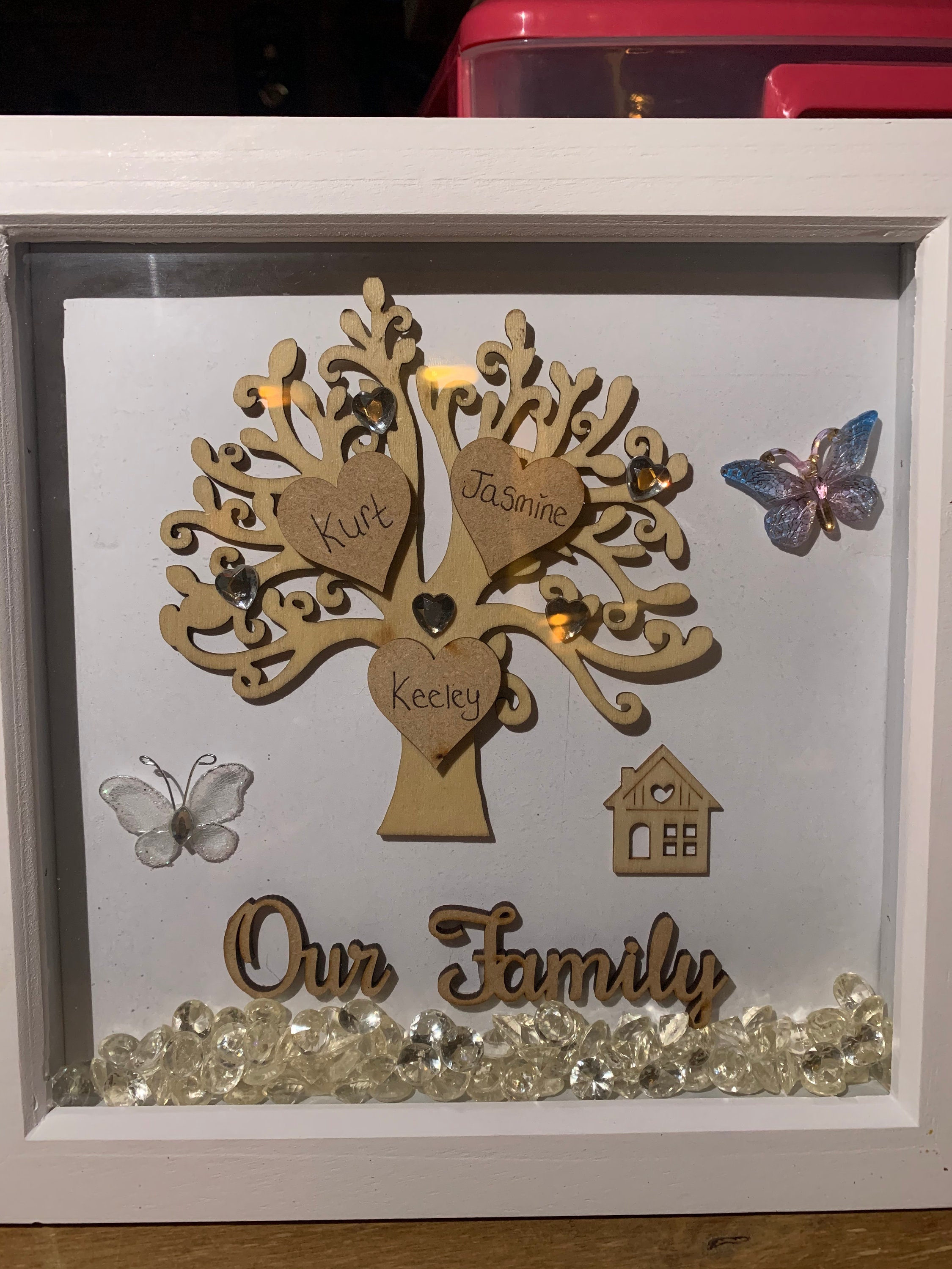 Family Tree Shadow Box Frame 20x20 Etsy