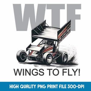 Sprint Car PNG Print File, Download File, Printable PNG, Racing Clip Art, Digital Download, Motorsport Art