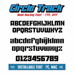 Fuente Bold Racing, archivo de fuente TTF OTF (descarga instantánea)