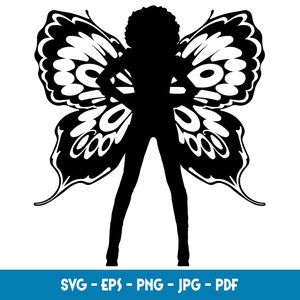 Frau mit Schmetterling FlügelN SVG-Datei