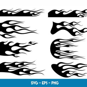 Racing Flames Bundle SVG für Vinyl Schneiden