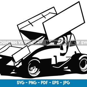 Sprint Race Car digital file for vinyl cutting and print
