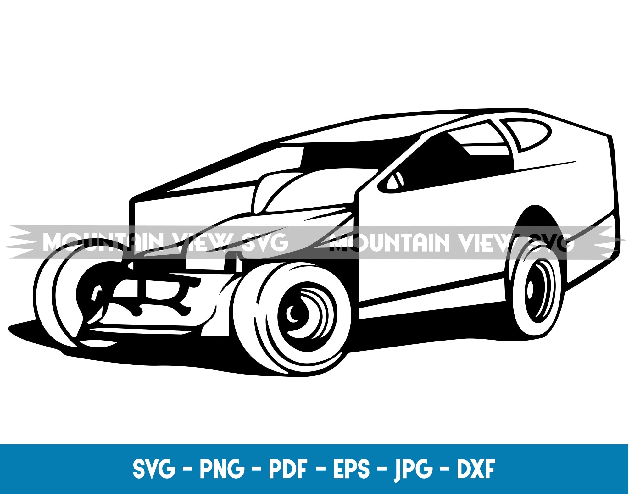 Dirt Race Car SVG