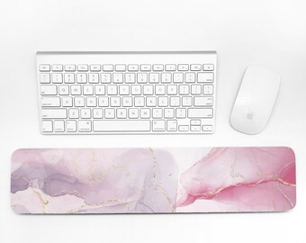 White Marble Comfortable Office Gel Rest Keyboard Wrist Support Mouse Pad Mat