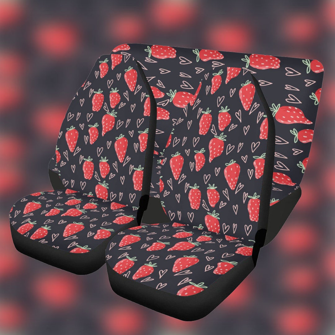 Cute Strawberry Car Seat Covers Car Seat Protector Kawaii Etsy