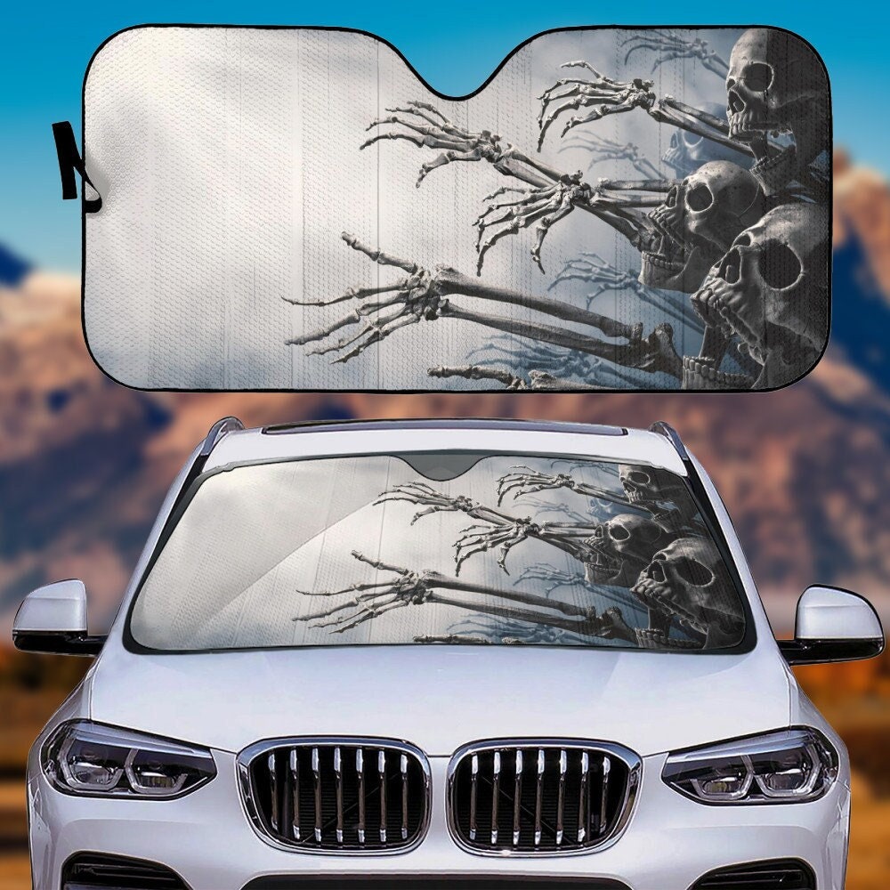 Discover Zombie Skeleton Car Sun Shade