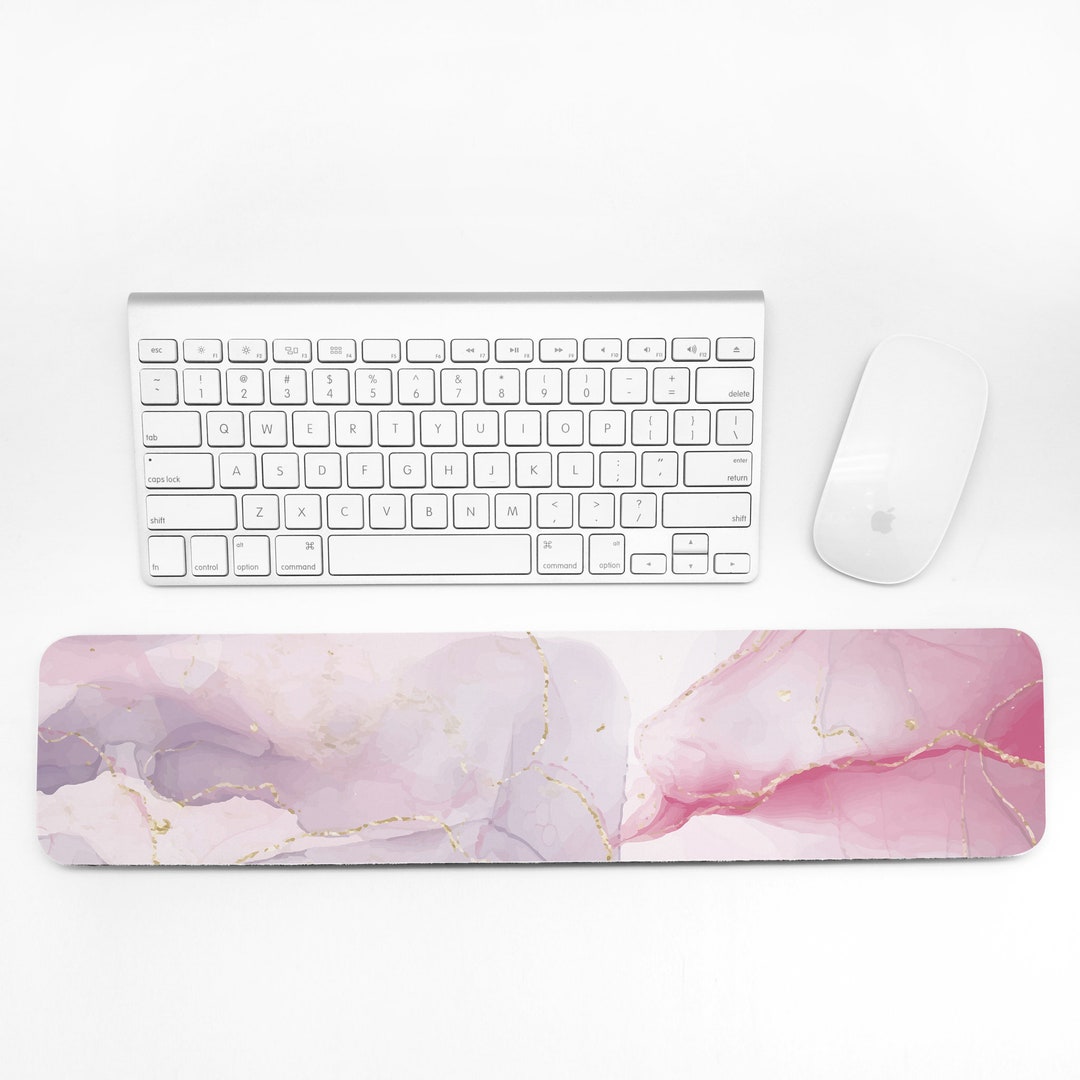 Pink Wrist Rest Keyboard Wrist Support Cute Marble Wrist Etsy