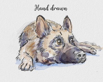 custom pet drawing unframed art print, dog drawing, pet sketch illustration wall art, dog mom gift, pet keepsake memorial