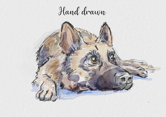 custom pet drawing unframed art print, dog drawing, pet sketch illustration wall art, dog mom gift, pet keepsake memorial