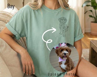 Camiseta Gildan Vintage Bootleg de colores cómodos personalizados para mascotas, foto de mascota, nombre, contorno de perro personalizado, camiseta personalizada, camisetas personalizadas, camiseta de gato de los 90