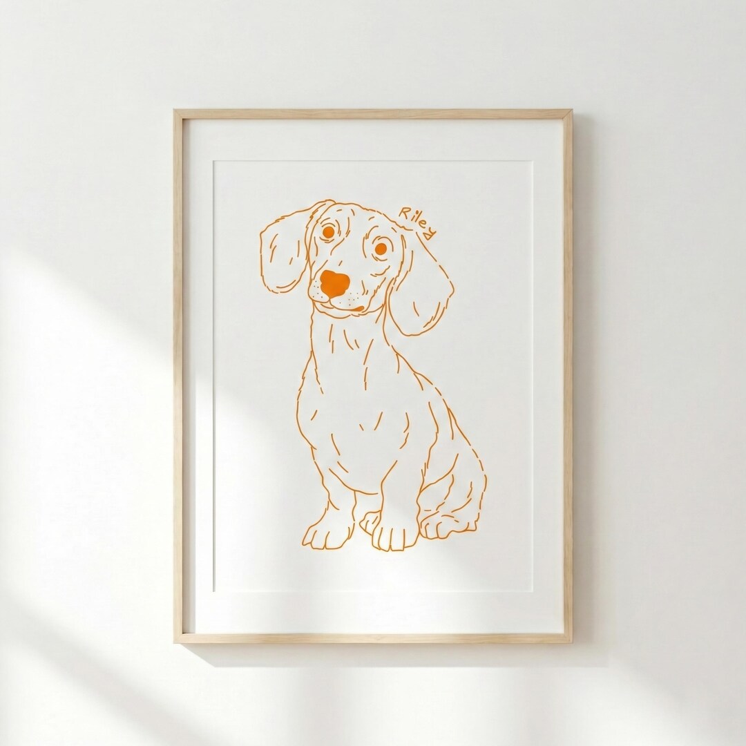 Custom Dog Portrait, Badly Drawn Pet Portrait, Funny Personalised Gift ...