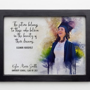 Personalized Graduation Keepsake Print | Custom Graduation Gift for Her | High School | College | Medical School | PA | NP | Grad Gift