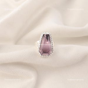 Valuable Amethyst Ring, Purple Gemstone Ring, Statement Ring, 925 Sterling Silver Jewelry, Engagement Gift, Ring For Wife