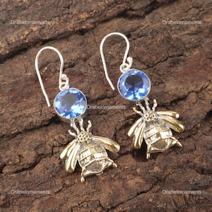 Precious Tanzanite Earrings, Blue Gemstone Earrings, Drop & Dangle Earrings, 925 Sterling Silver Jewelry, Wedding Gift, Earrings For Sister