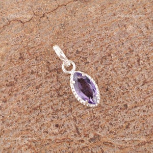 100% Genuine Iolite Pendant, Purple Gemstone Pendant, Pendant, 925 Sterling Silver Jewelry, Birthday Gift, Pendant For Her