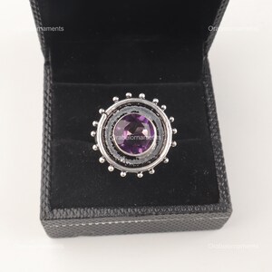 Exquisite Amethyst Ring, Purple Gemstone Ring, Statement Ring, 925 Sterling Silver Jewelry, Wedding Gift, Ring For Her