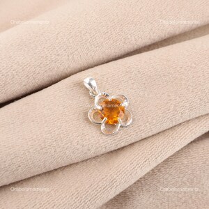 100% Genuine Citrine Pendant, Yellow Gemstone Pendant, Pendant, 925 Sterling Silver Jewelry, Wedding Gift, Pendant For Her