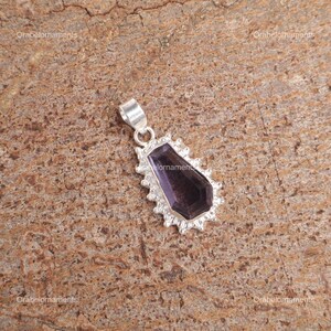 Natural Iolite Pendant, Purple Gemstone Pendant, Pendant, 925 Sterling Silver Jewelry, Birthday Gift, Pendant For Wife