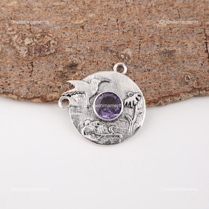 Sparkling Iolite Pendant, Purple Gemstone Pendant, Pendant, 925 Sterling Silver Jewelry, Wedding Anniversary Gift, Pendant For Brides Maid