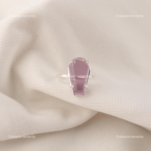 100% Natural Amethyst Ring, Purple Gemstone Ring, Statement Ring, 925 Sterling Silver Jewelry, Engagement Gift, Ring For Best Friend