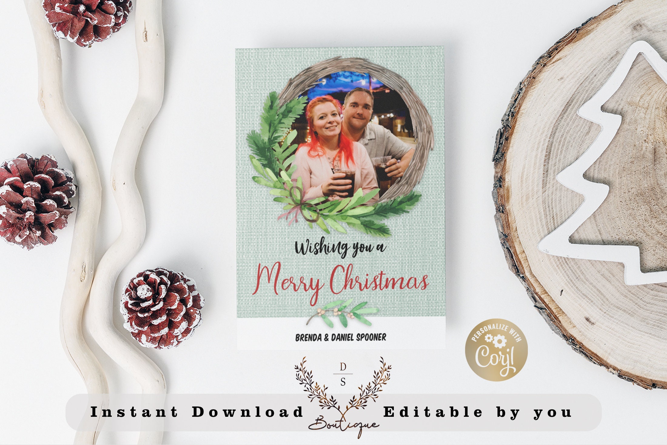 Printable Christmas Card Christmas Card Digital Download | Etsy