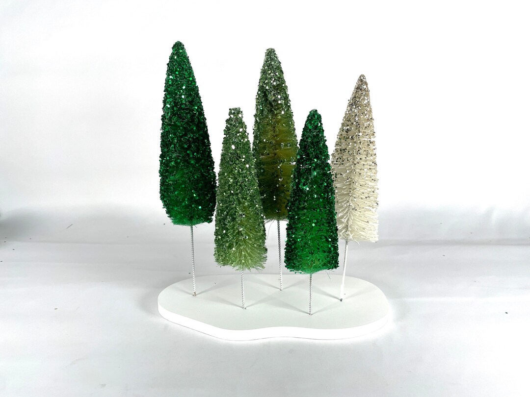 Glitter Bottle Brush Christmas / Xmas Trees Etsy