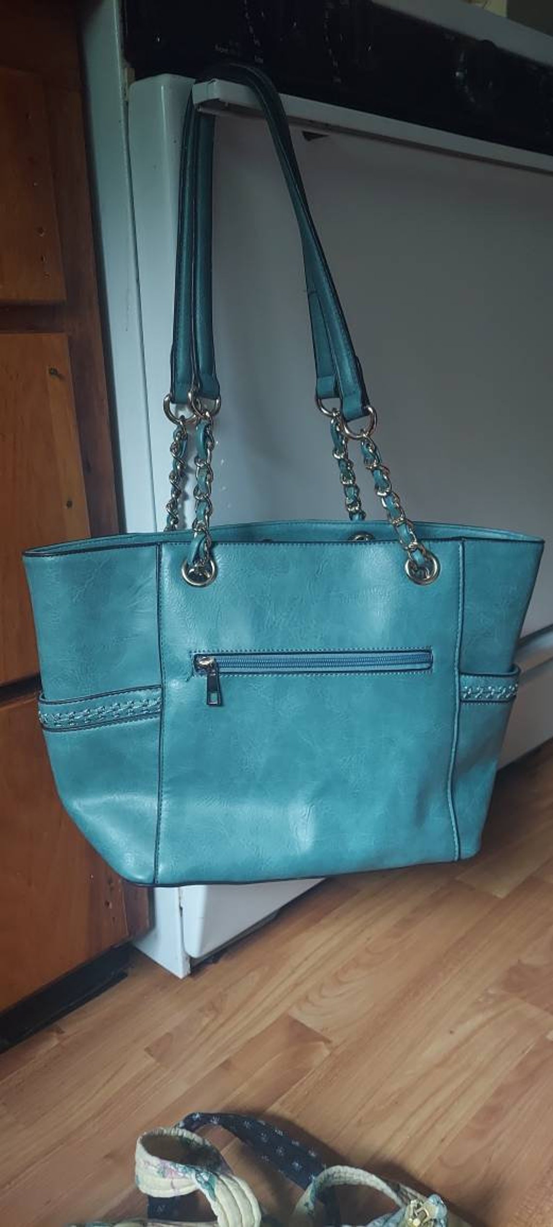 Robin egg blue leather bag/purse. Turquoise | Etsy