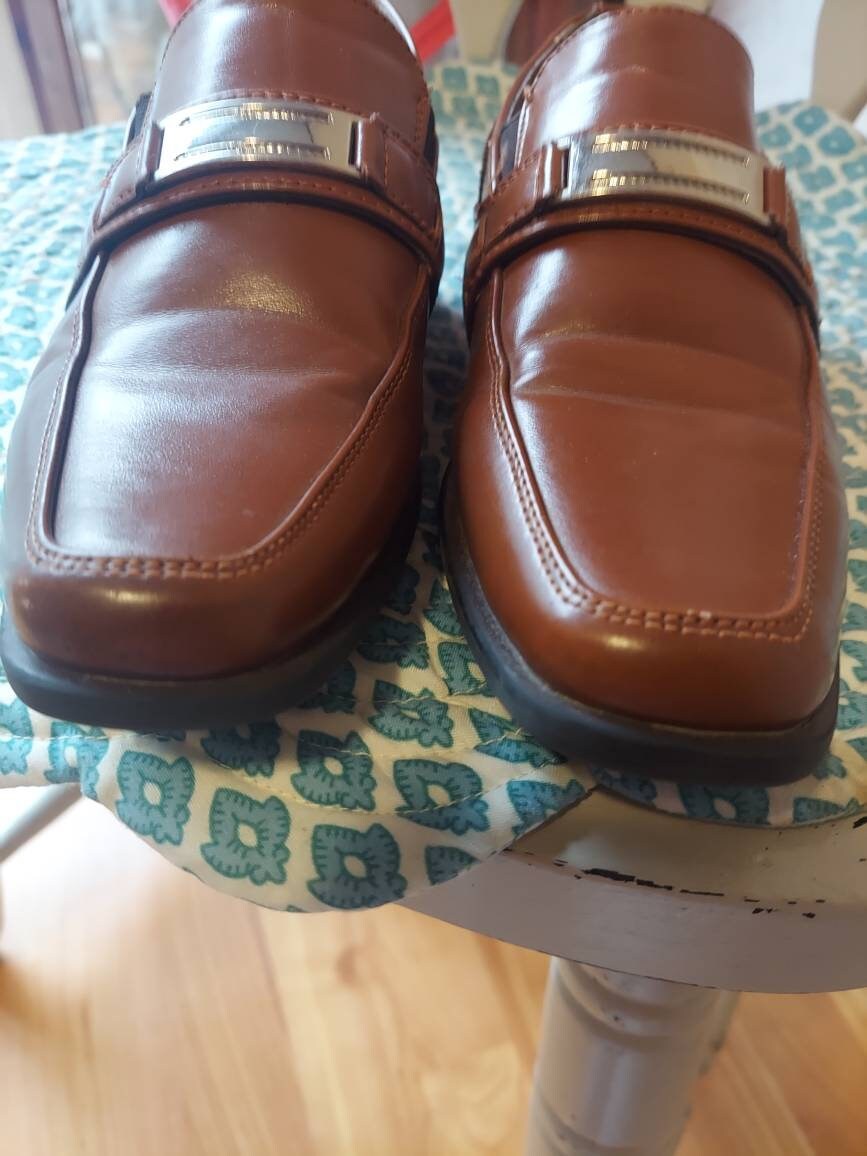 Jongens Bruin Cognac Vegan Faux Leather Loafer Slip-On Formele Schoenen Langwerpige Amandeltenen Trouwring Drager 10% Verkoop Schoenen Jongensschoenen Loafers & Instappers 
