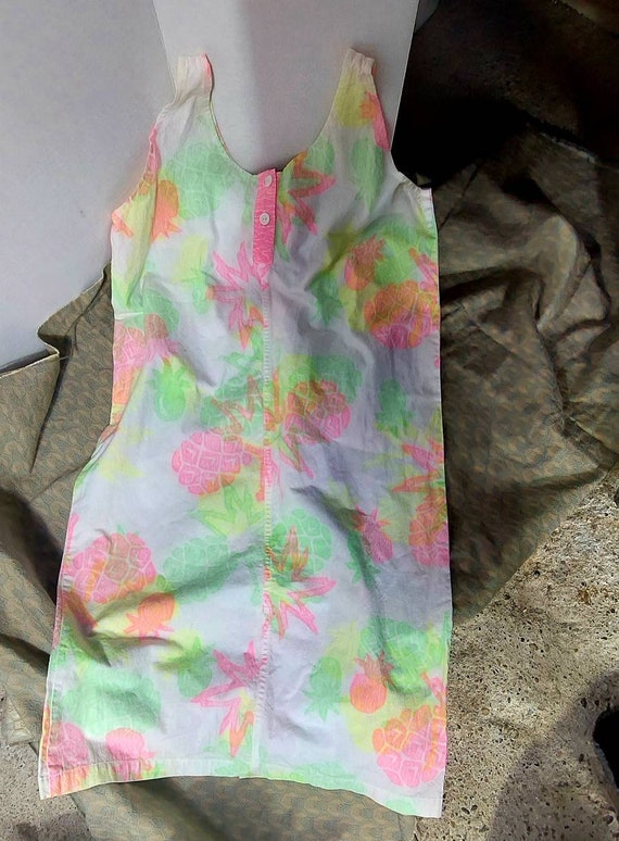 Hawaiian dress neon colors. Vintage. From Hawaii