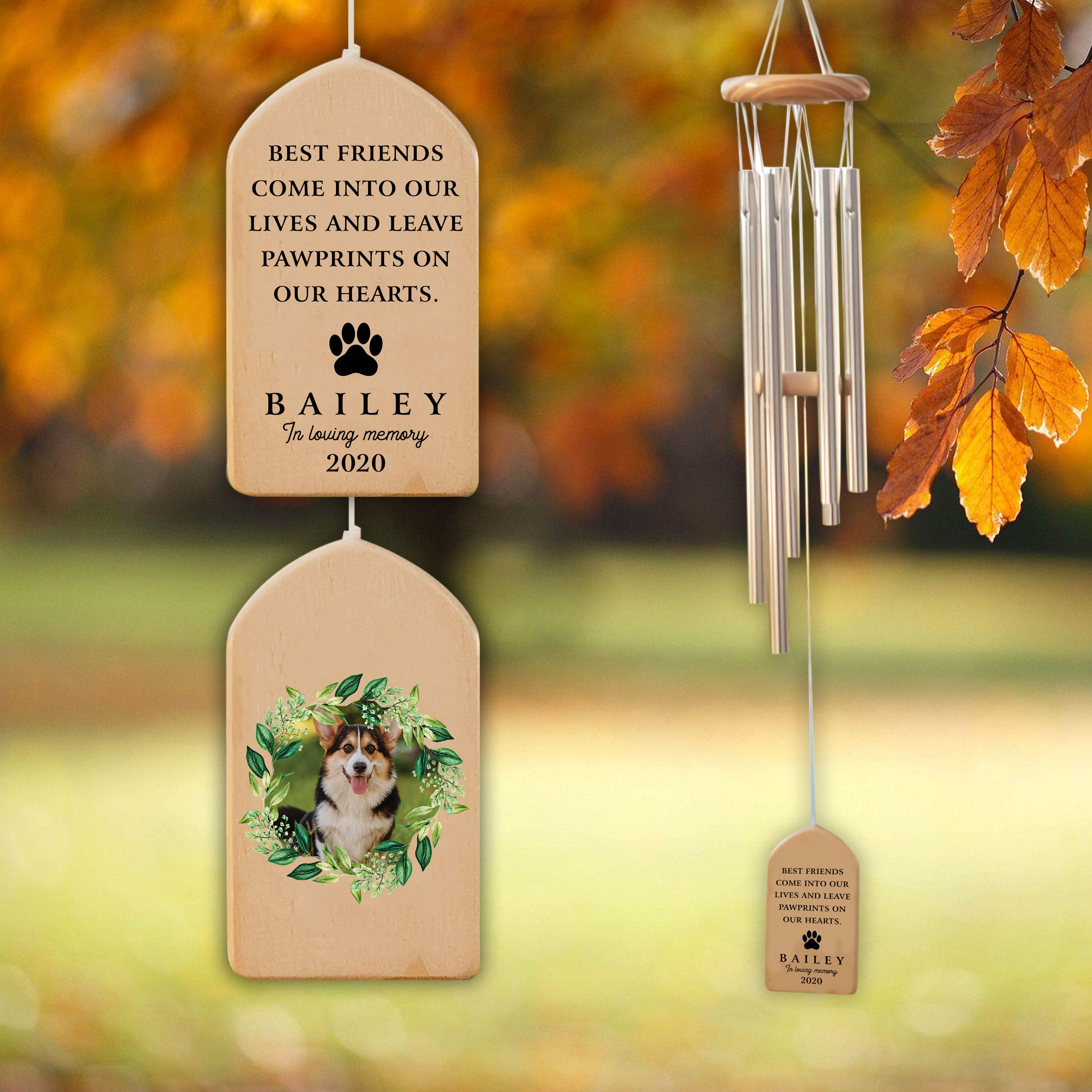 Custom Wind Chime Dog Memorial Pet Wind Chime Wind Chime For Etsy