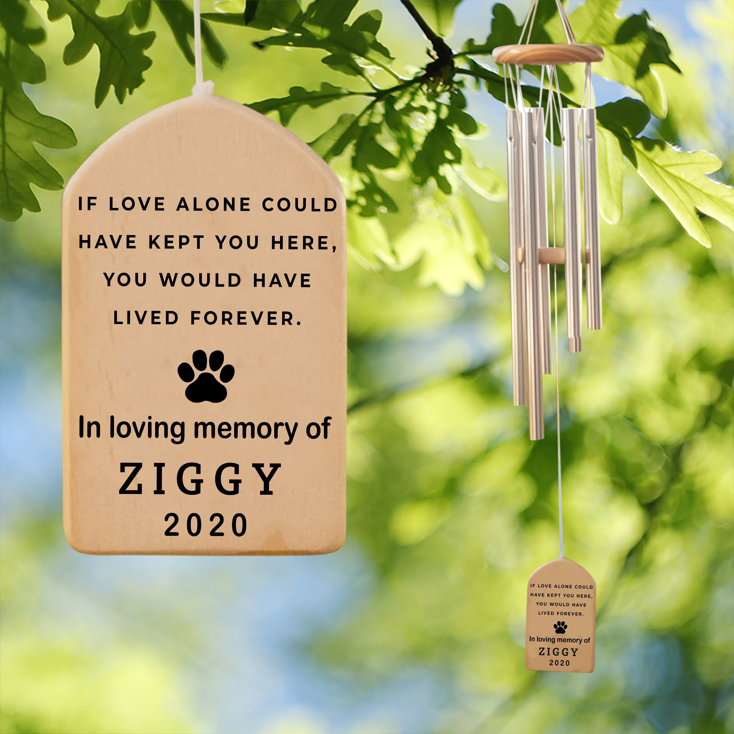 Pet Memorial Wind Chime Bereavement Gift Remembrance Wind Etsy