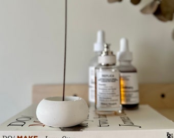 Concrete Incense Holder | Modern Incense Burner | Incense round stone holder | concrete incense stick holder | Incense cone holder