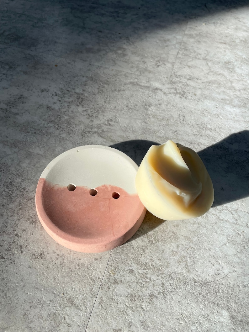 Round Concrete Soap Dish Ecofriendly Soap Dish Circle Etsy UK