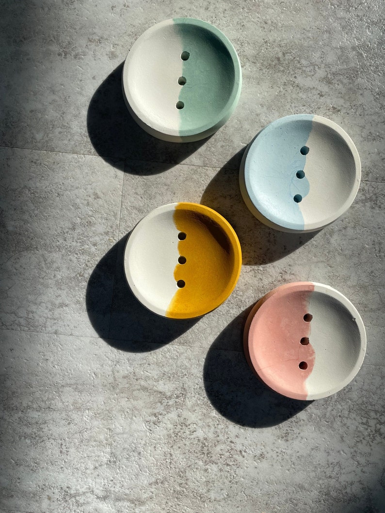 Round Concrete Soap Dish Ecofriendly Soap Dish Circle Etsy UK