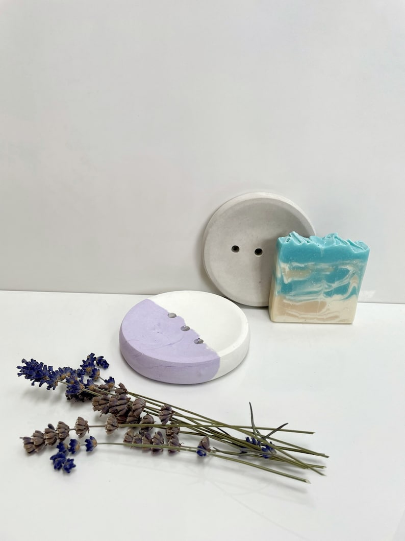 Round Concrete Soap Dish Ecofriendly Soap Dish Circle Etsy UK