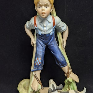 Vintage Danbury Norman Rockwell Figurine &quot;Boy on Stilts&quot;