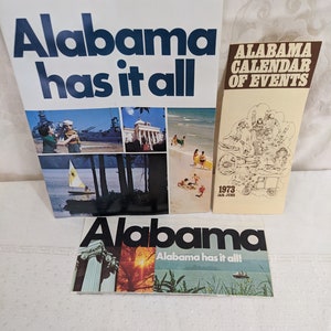 Ephemera vintage de viaje a Alabama