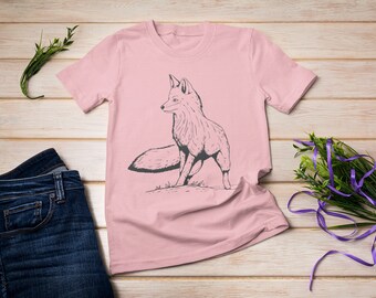 Organic t-shirt for women with fox motif