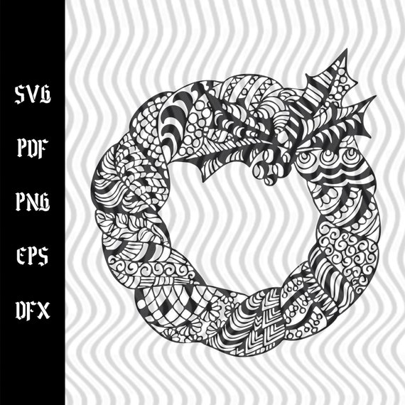 Download Mandala Christmas Wreath Svg