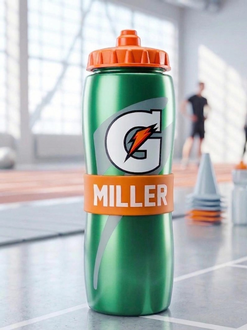 Custom Sports Water Bottle | Personalized Name Number 32oz Gatorade ...