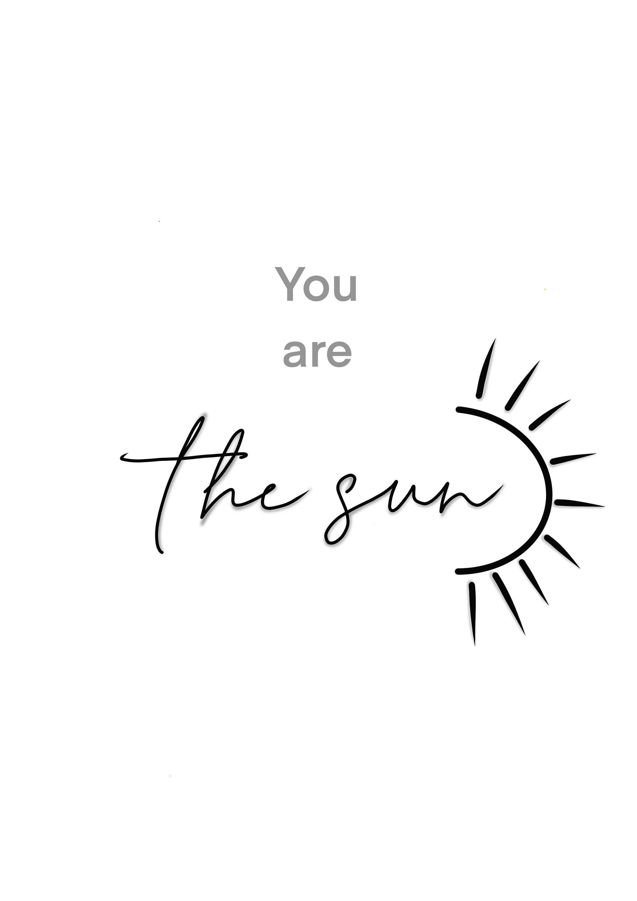 You Are The Sun Print greys Anatomy home decor digital | Etsy