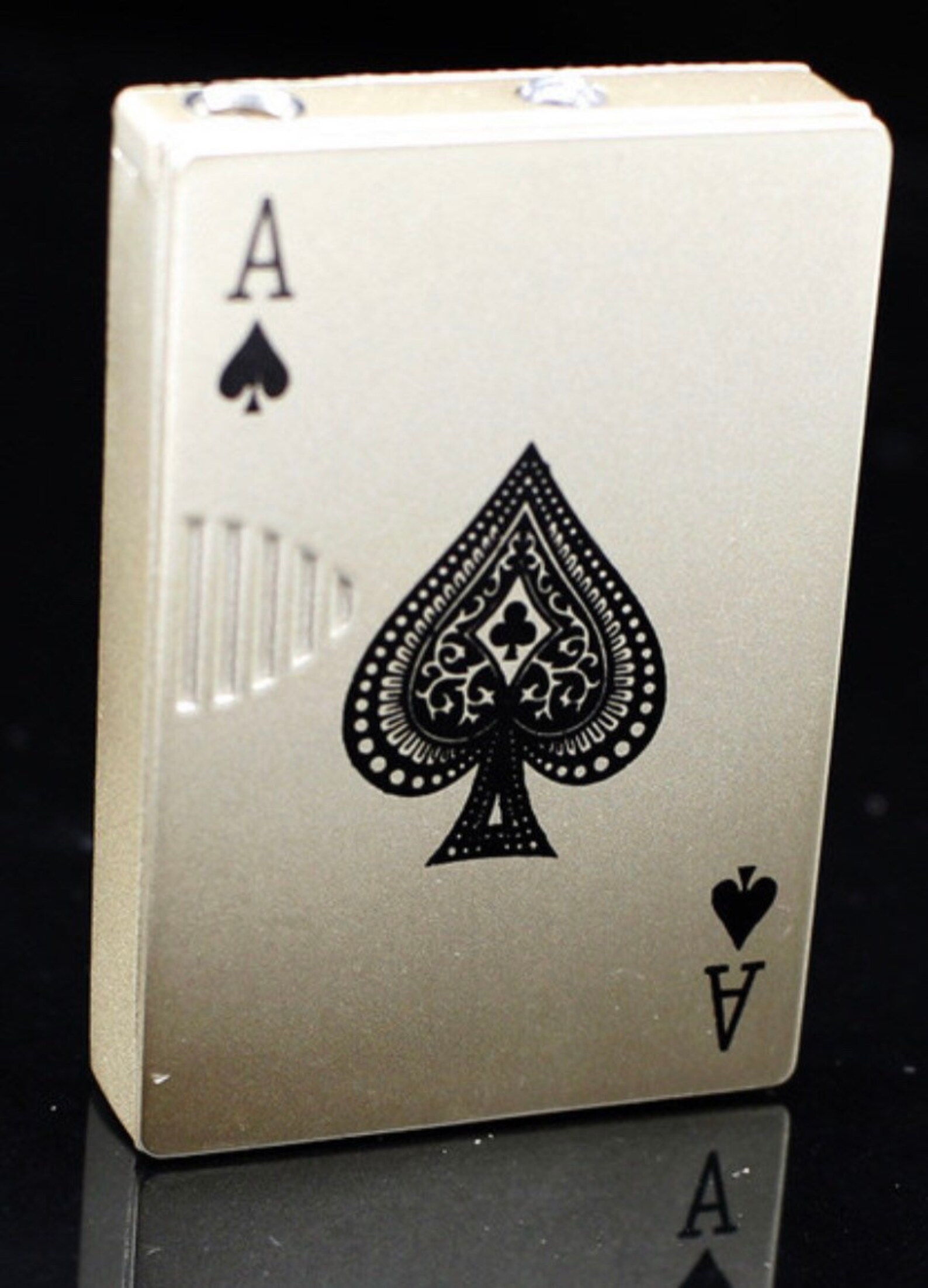 Refillable playing cards butane lighter with flashlight Etsy