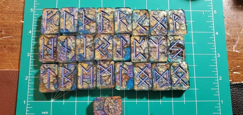 CUSTOM Epoxy Rune Sets With Extra Blank Tile - Etsy